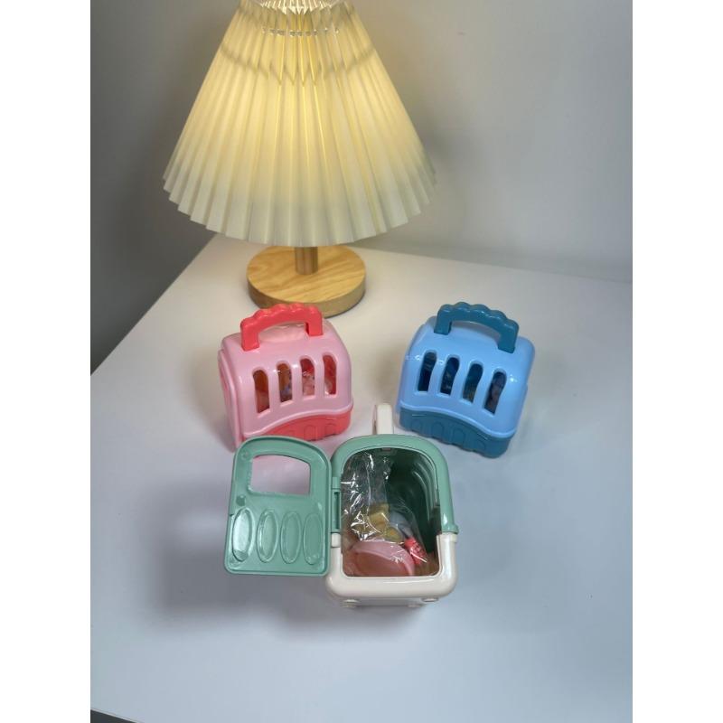 Children's Play House Pet Scene Toy Set for Boys and Girls DIY Puppy and Cat Pet Cage Toy