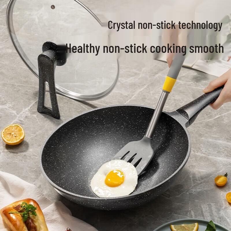 ASD Maifan Stone Non-stick Wok with Lid