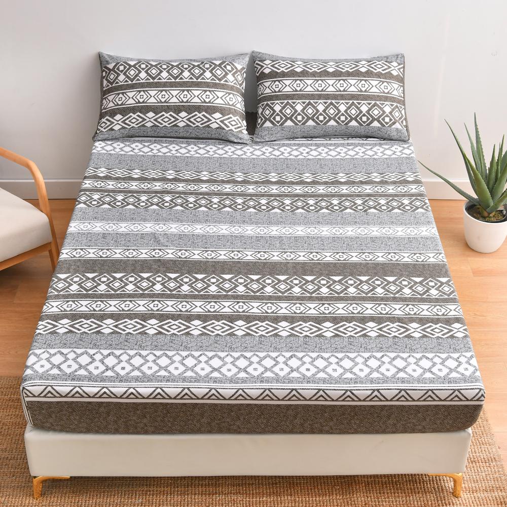 Cartoon Print Mattress Protector Fitted Bed Sheet Bedding Mattress Cover Garterized Bedspread Mat Household  for Home
