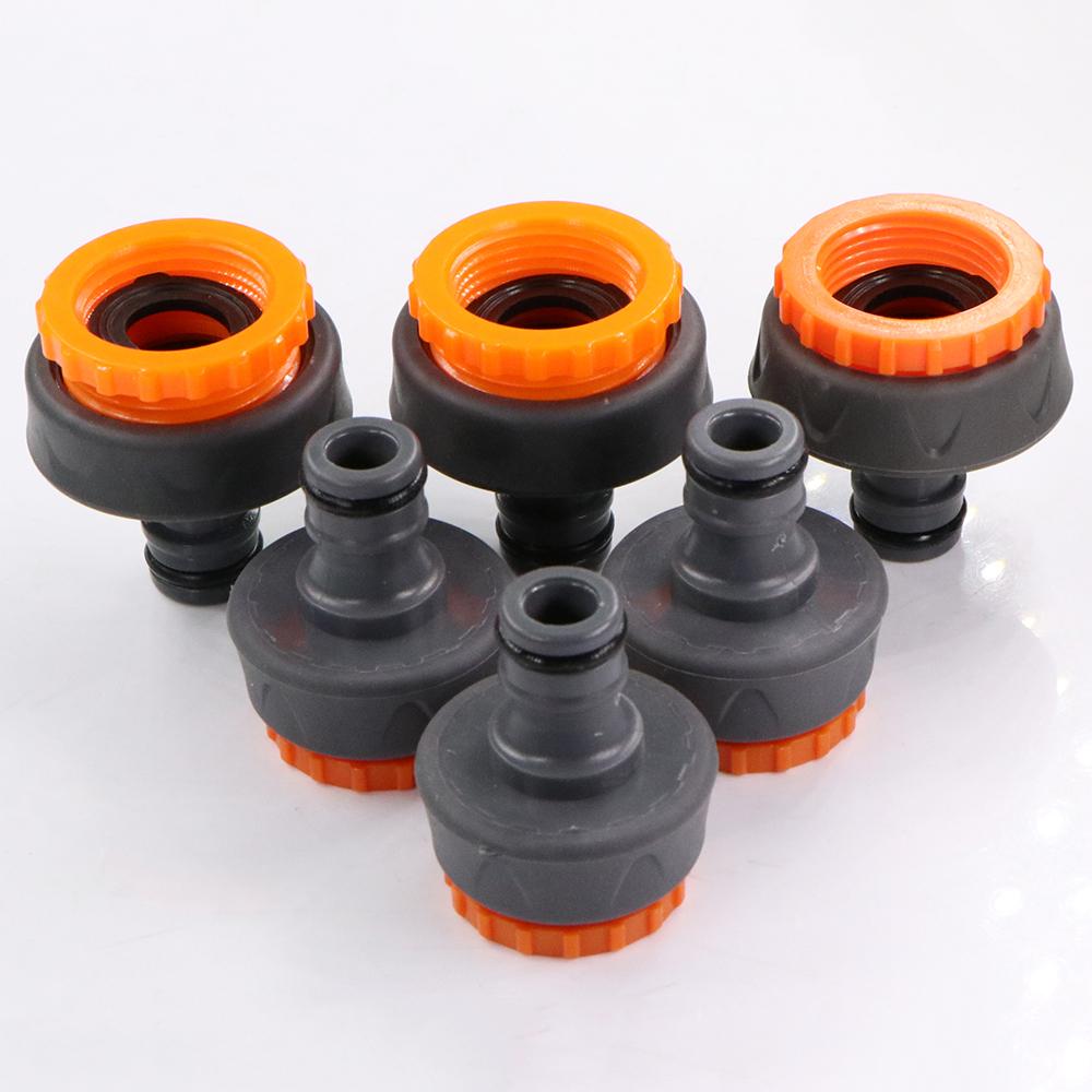 3pcs 1/2" 3/4" 1" Garden Hose Adapter Taps Fittings with 16mm Quick Connector Irrigation Pipe Tube Coupler Joint Connect Repair