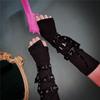 Hip Hop Milk Silk Fashion Accessories Half-finger Gloves Arm Cover Punk Wristband Belt Rivet