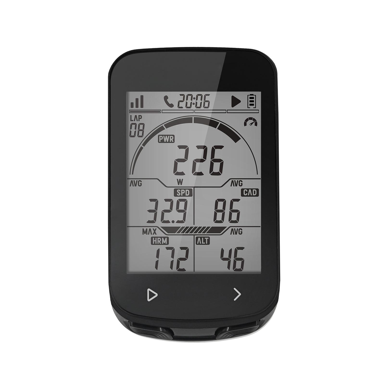 

GPS Bike Computer Waterproof Wireless Cycle Smart Computer Speedometer 5 Satellite System 2.6 Inch Large Screen чёрный