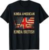 Kinda American Kinda British Dual Citizenship US UK Flag T-Shirt Unisex T-Shirt