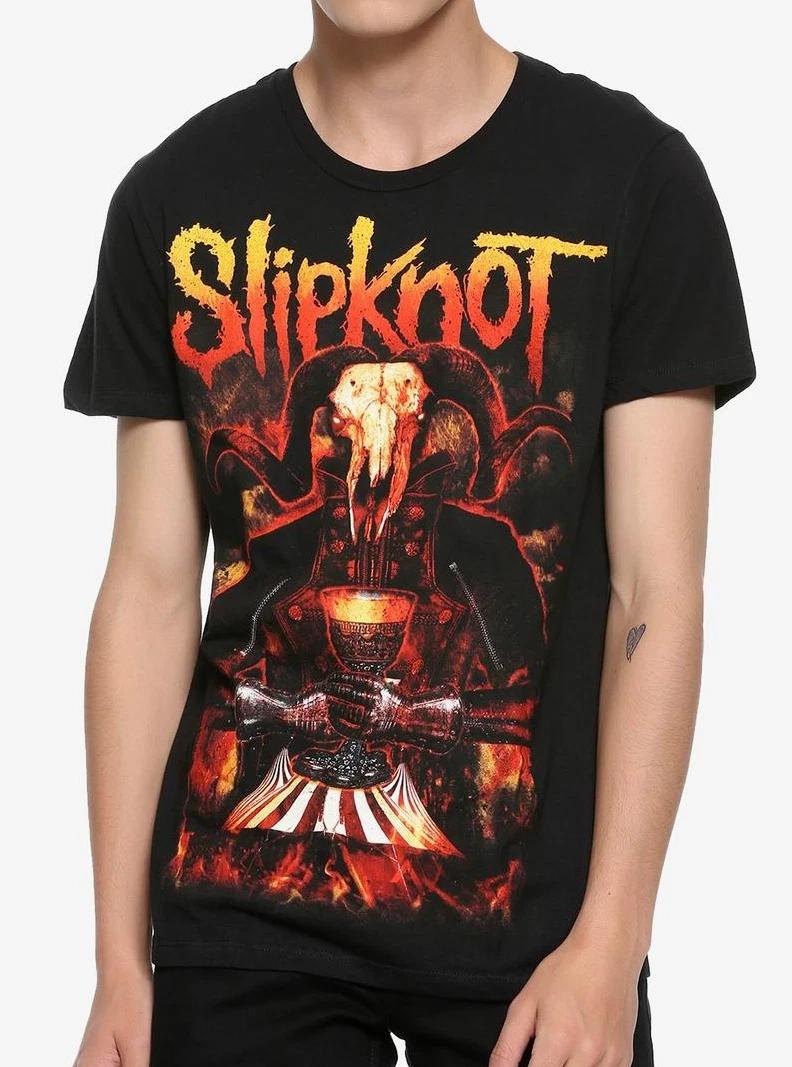 Slipknot GOAT LORD CIRCUS 100% Cotton T-shirt Mens Tees Top NEW Licensed & Official FRONT & BACK DESIGN 2XL