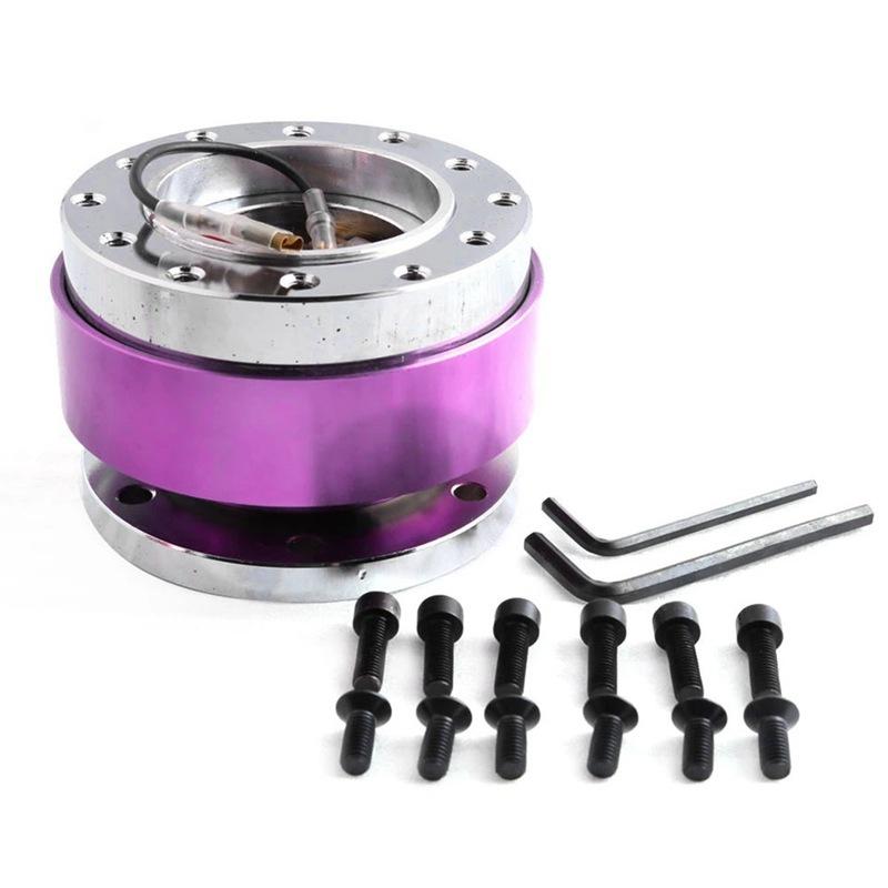 Universal Racing Steering Wheel 6 Hole Aluminum Car Quick Release Steering Wheel Snap Off Hub Adapter Boss Kit Car Accessories
