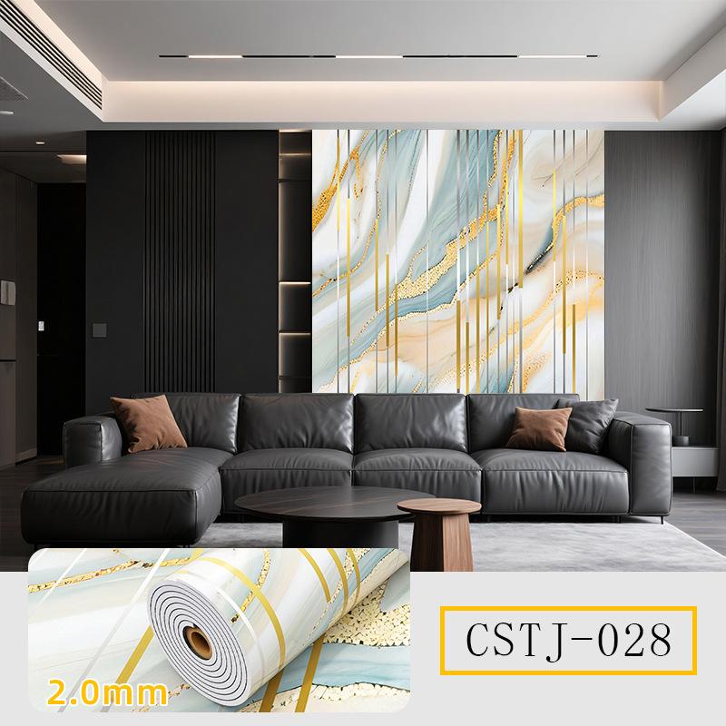 Selbstklebende, wasserfeste Marmorfliesen-Wandaufkleber für TV-Hintergrund und Dekoration