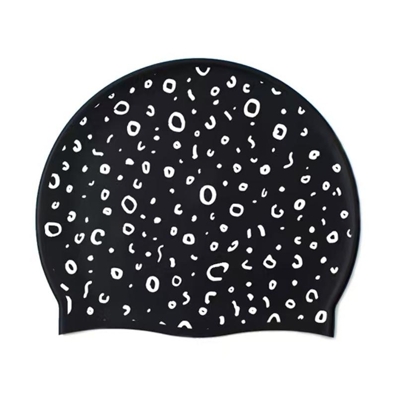 Custom Printed Silicone Swimming Cap Durable Swim Hat for Adults Kids