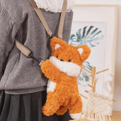 Plüsch-Fuchs-Umhängetasche und Münzgeldbörse für Mädchen – One-Shoulder-Design