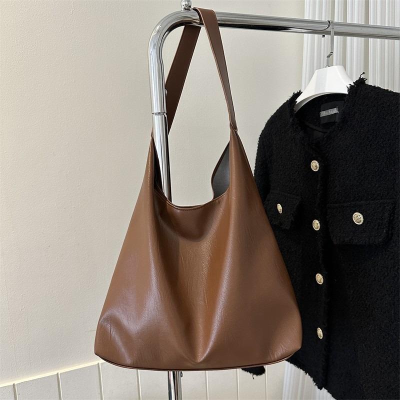 Spring New Korean Texture Trend Fashion Minimalist Casual Shoulder Tote Bag Women