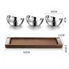 Wooden Tray, Snack, Nut Platter, Mirror Stainless Steel Bowl, Pudding Bowl, Fruit Plate, Seasoning Bowl, Tableware, Kitchenware