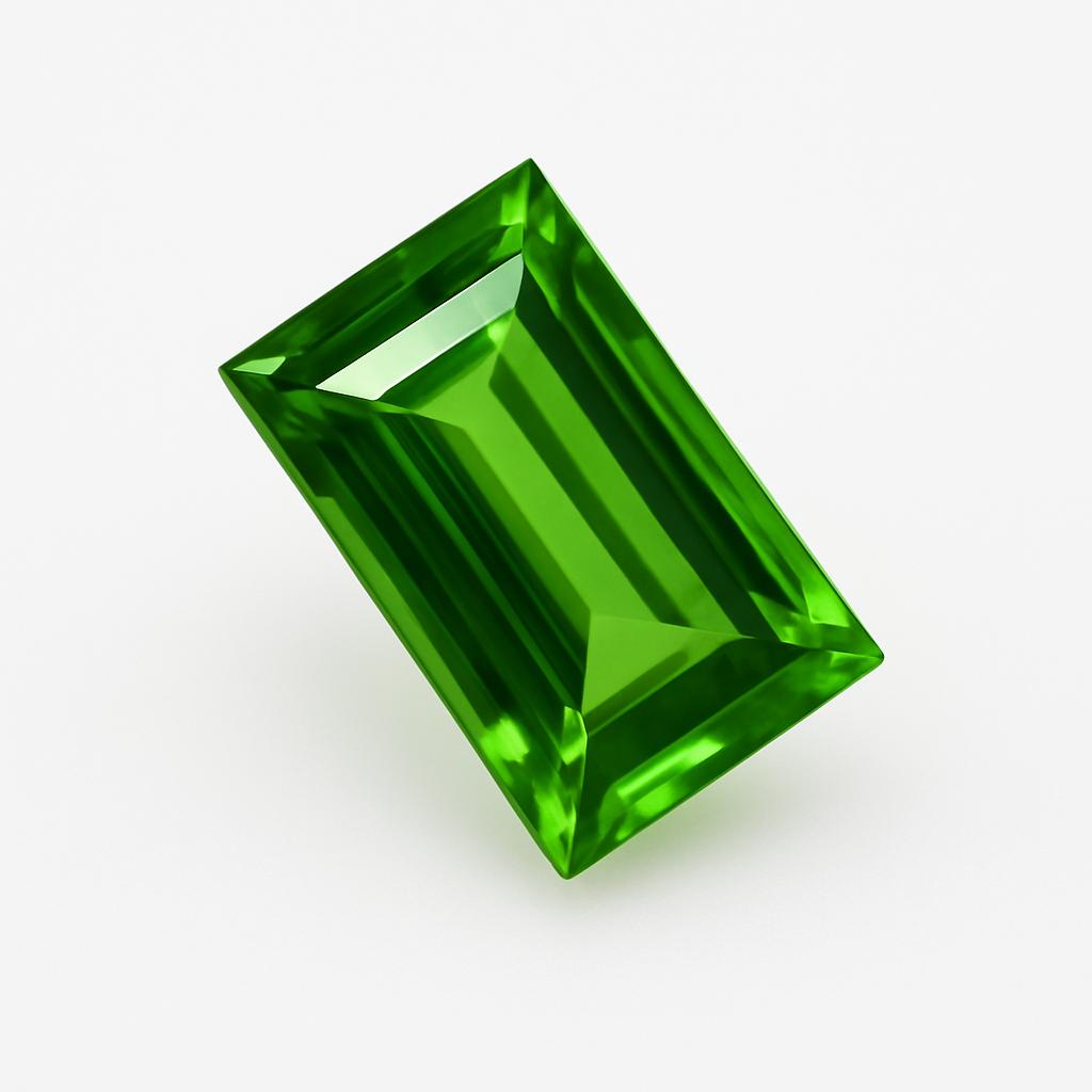 Natural 10.15 Ct Peridot Green Baguette Shape For Ring CERTIFIED Loose Gemstone