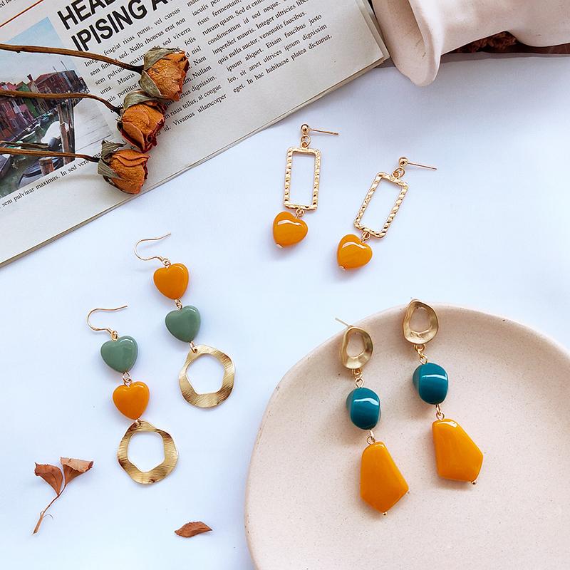 

Мода Креативные Акриловые Серьги Простые Длинные Серьги