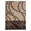 Living Room Rug Spiral Polka Dot Patterns Taupe Mocha 160x230
