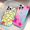Cartoon Star For IPhone 17 16 15 14 Plus 13 12 11 Pro Max Phone Cover Back Satin Colorful Surface