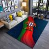 Portugal Emblem with Red Stripes Suitable As a Non-slip Mat for the Living Room or Bedroom Sofa