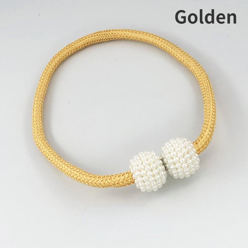 5pcs Magnetic Curtain Ties,Pearl Magnetic Buckle,Curtain Storage Binding Rope,High Strength Magnetic Curtain Buckle
