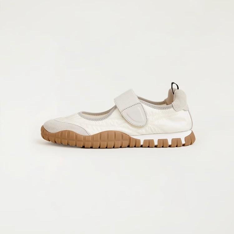 Leather platform Mary Jane shoes Velcro women's shoes 2025 summer new sports and leisure shoes versatile flat shoes