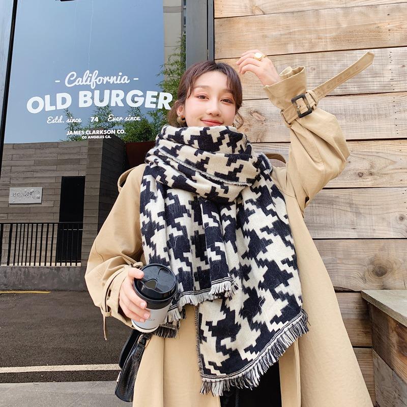 Winter Warm Sub Scarf Wind Autumn Winter Thickened Imitation Cashmere Cold Scarf Large Shawl Dual-purpose