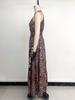 2025 European/American Halter Neck Sleeveless Leopard Butterfly Patchwork Beach Dress