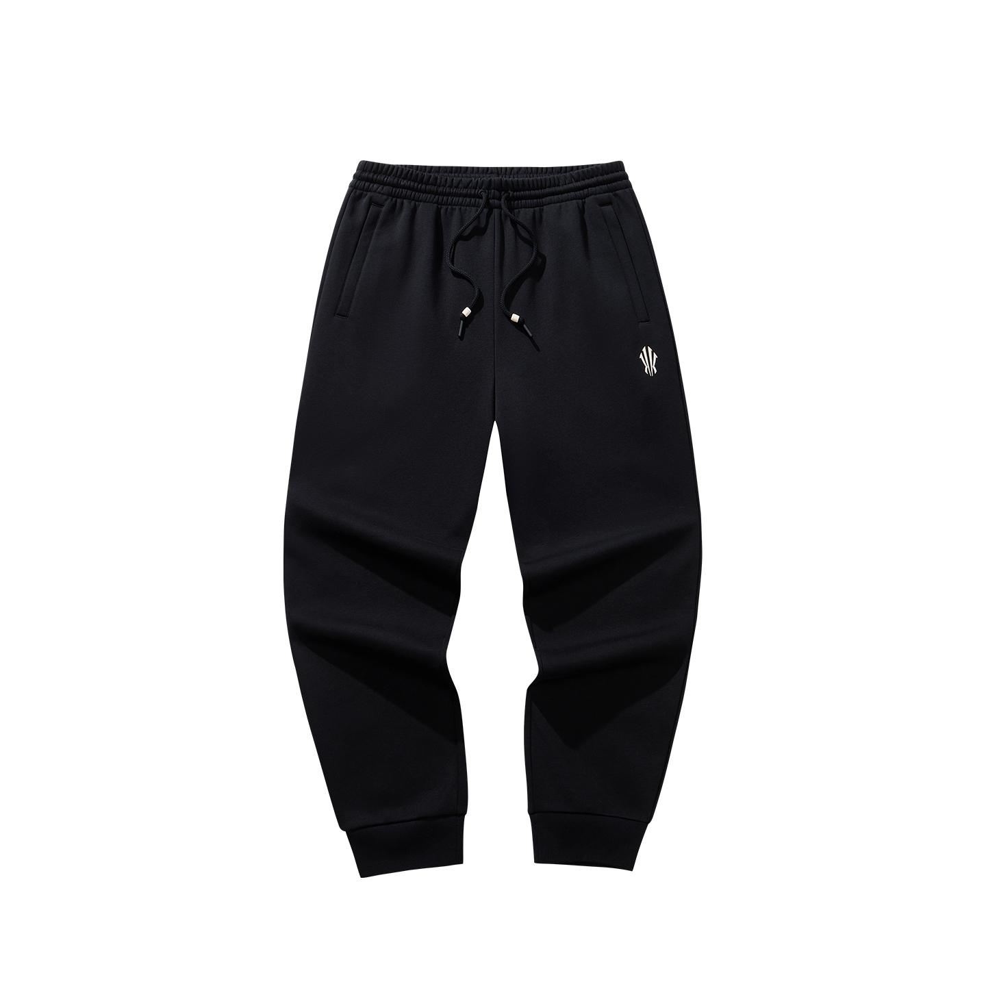 ANTA Knitted Sweatpants Unisex Black Thickened Other 172541307N-1 L