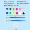 Childrens Art Set With 12 Acrylic Paints For Diy Science Experiment And Creative Coloring