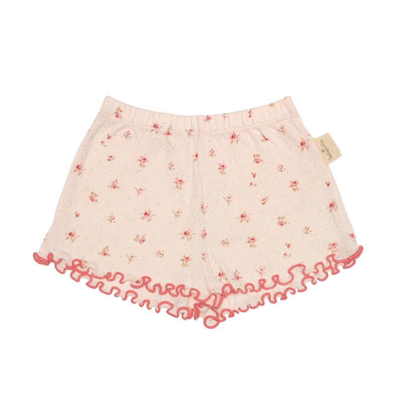 LELE JOVE Nordic Style Girls  Floral Cotton Shorts 80
