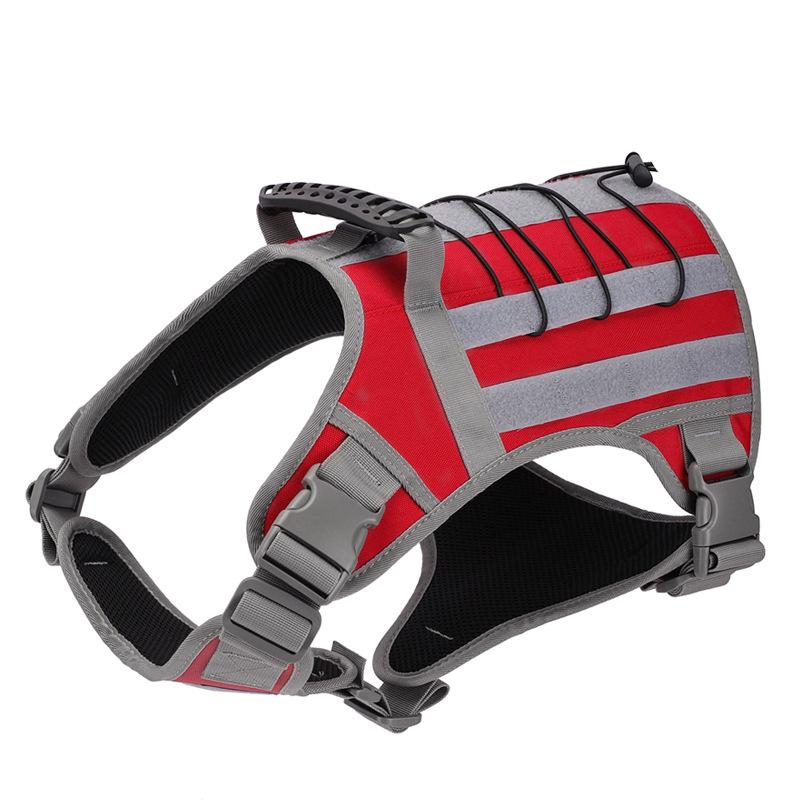 New tactical breast bag, pet going out for dog walking, leash, explosion-proof vest, dog vest, large dog chest back.