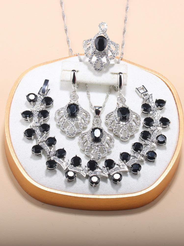 

Оригінальний Дизайн Рожево-Червоні Великі Прикраси Високоякісний Циркон Модні Аксесуари Набори з 5 Предметів Жіночі Весільні-Святкові Костюми resizable