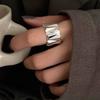 Open Unique Geometric Heart Ring For Women Crafted From Durable Copper With Stylish Finish