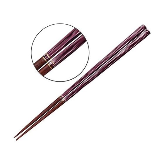 A Pair of Japanese-Made Chopsticks, Tousai, 21cm, 38362 - "Iki-gara" Series with a Focus on Originality, Japanese-style design with a ceramic-like