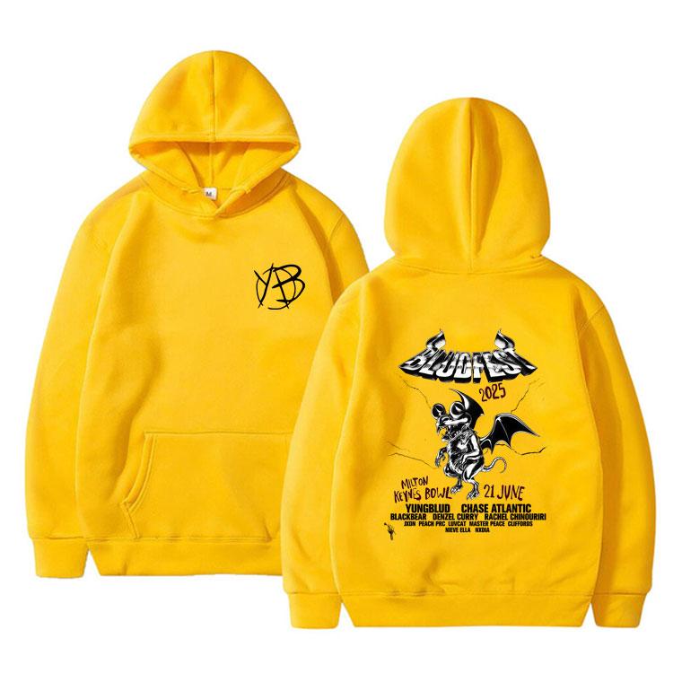 Rocker Yungblud Bludfest Terror Mouse Graphic Hoodie Men Women Fashion Rock Rat Funny Sweatshirt Male Casual Oversized Hoodies