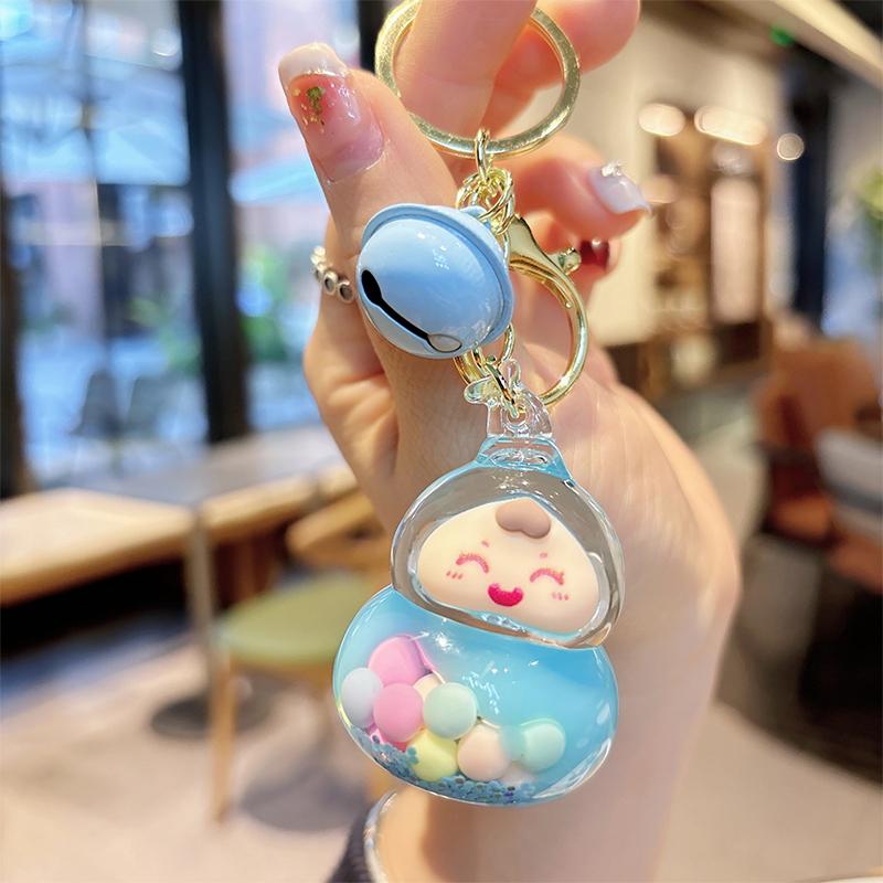 

Мультяшная сумка для бутылок с зыбучими песками, подвеска для детей, брелок, аксессуары, аниме-девушка, украшение на сумку