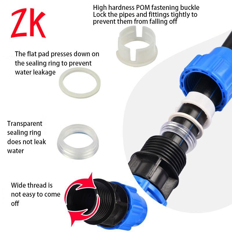 20/25/32/40/50/63mm PE Pipes Reducer Connector Reducing Water Pipe Joint Plastic PVC Fittings Irrigation Water Pipe Fittings