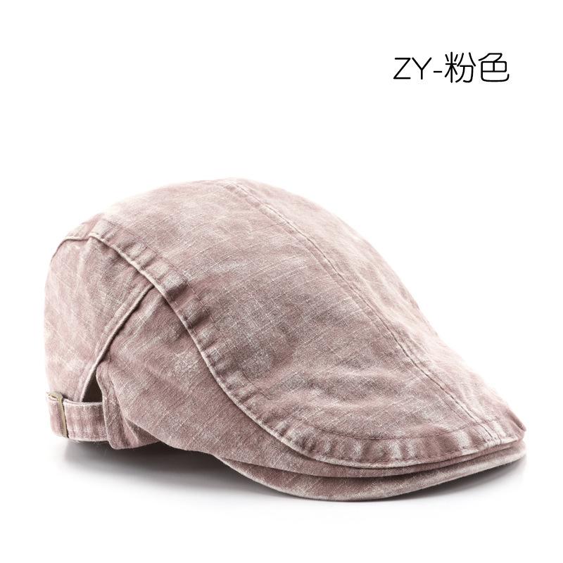Women's Washed Forward Cap Men's British Outdoor Sports Casual Sun Hat Beret
