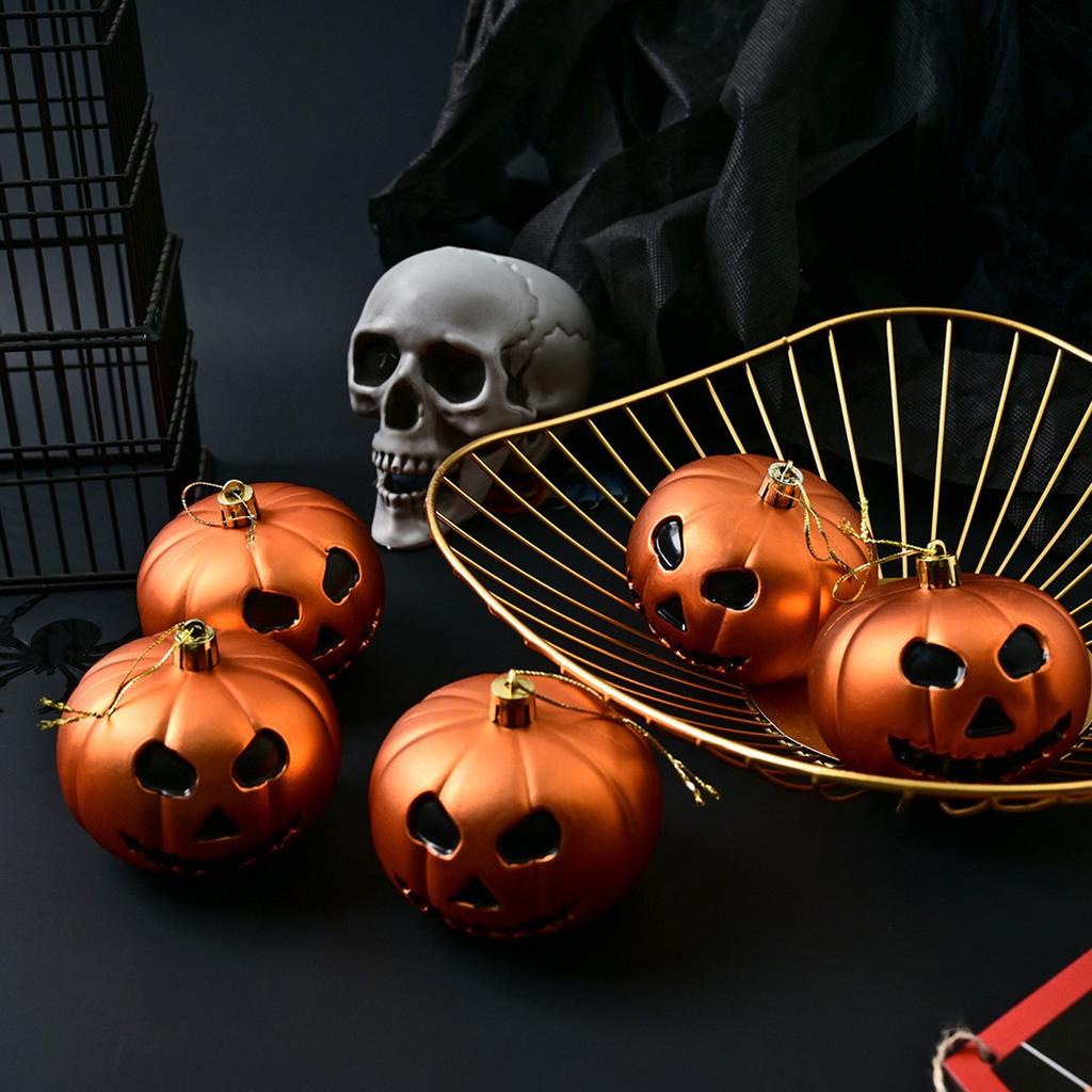 Halloween Indoor Decor  ,halloween Decorations  ,Halloween Christmas Tree Decoration 8CM Face  Colorful Plastic Ball Festival Party Decoration
