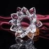 Glass Crystal Lotus Candle Holders Clear Figurines Flower Tea Light Holder  Table Centerpieces