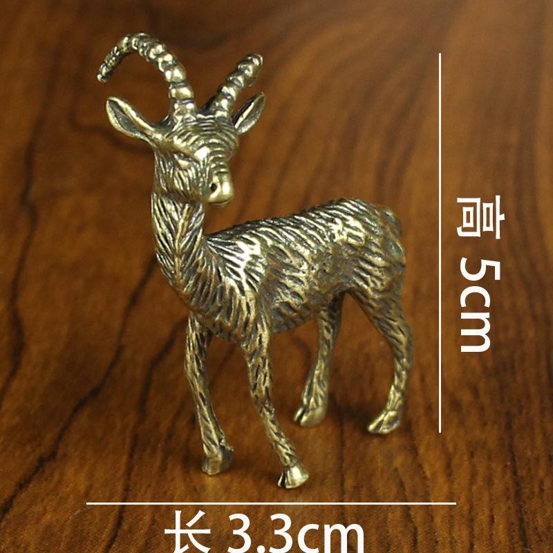 

Коза Латунная Фигурка Домашняя Гостиная Настольное Маленькое Украшение Металлические Изделия Чистая Медь Зодиакальная Овца