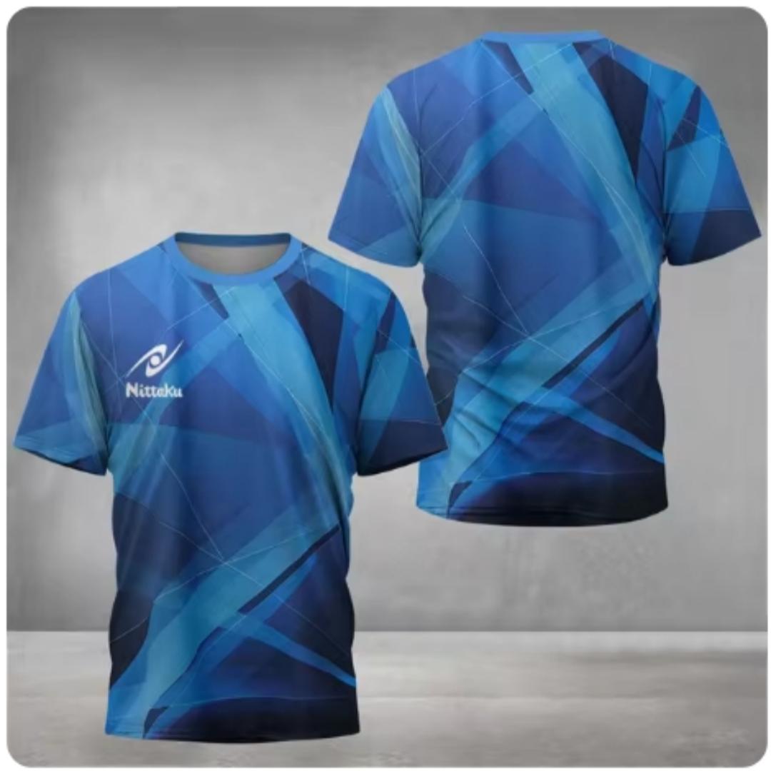 

Чоловіча футболка для настільного тенісу Nittaku Victory Light з принтом Чоловіча літня спортивна футболка для настільного тенісу Тренувальна швидковисихаюча футболка 2XL