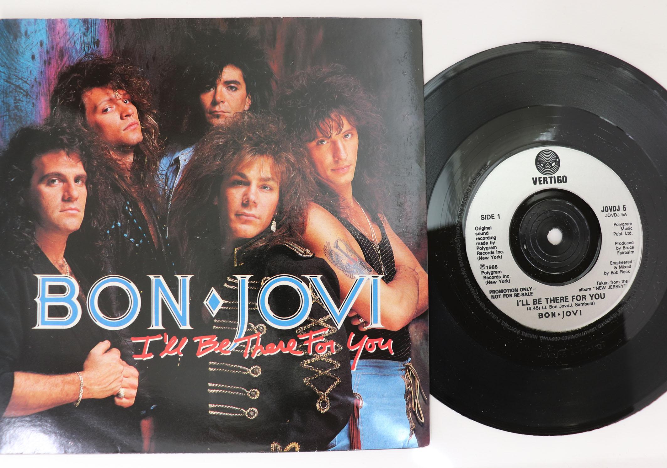 

7inch Record BON JOVI Ill Be There For You JOVDJ5 VERTIGO 1989 UK Rock Used