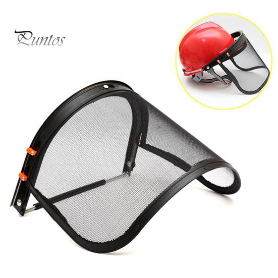 Gesichtsschutz aus Stahlgeflecht, Aluminiumrahmen, verstellbarer Gesichtsschutz mit vollständiger Abdeckung, Visier zum Schutz vor Schmutz und Spritzern für Gartenarbeit und Rasenmähen