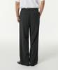 Musinsa Standard Crinkle One-Pleat Wide Elastic Pants [Dark Gray]