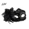 Mesh Flower Mask Half Face Masquerade for Women, Rhinestone Venetian Evening Party Mask, Costumes Accessory Halloween Carnival Prom Ball