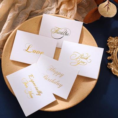 „Elegantes Set mit Dankes- und Feiertagsgrußkarten mit Goldprägung und Umschlägen“