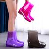 No Lining Quick-drying Rain Shoes Women's Short Non-slip Water Shoes Outer Wear Short Rain Shoes Adult No Mesh Rain Boots Rubber Shoes