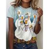Hamster Hedgehog Cat Pattern T Shirt For Women Funny 3D Printed Short Sleeves Summer Loose T-Shirts O-Neck Tops Tees Streetwear