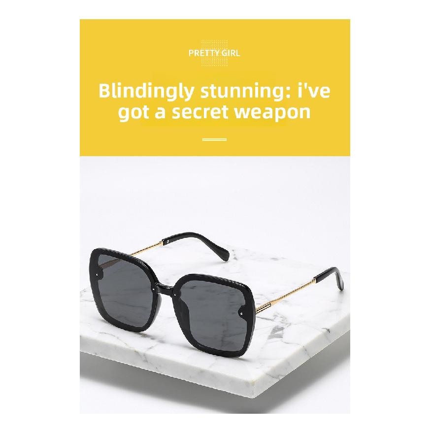 Women's Polarized Sunglasses, European and American Trendy, Unique Retro Sunglasses for Driving, Sunshade, Light Luxury Style