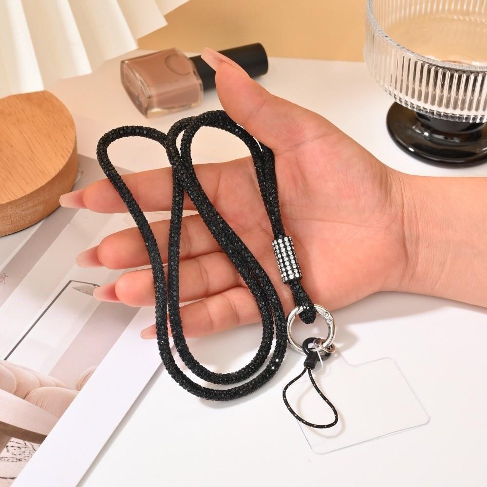 Fashion Crystal Rhinestone Phone Lanyard Bright Bling Bling Phone Wrist Rope Anti-lost Keychain Phone Accessories