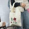 Versatile Flower Tote Bag Large Capacity Women's Armpit Bag Cute Canvas Shoulder Bag  Ladies
