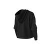 (WMNS) PUMA Essentials+ Cropped Metallic Logo Fleece Hoodie 'Black Gold' Women's 586922-56