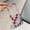 Summer Fruit Cherry Pattern Metal Connector Phone Case for Samsung Galaxy Z Flip3 Flip4 Flip5 Flip6 Flip7 Candy Color Soft TPU